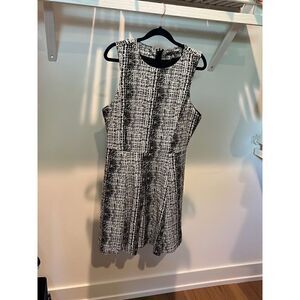 Eva Longoria printed sleeveless A-line fit and flare double-lined professional w